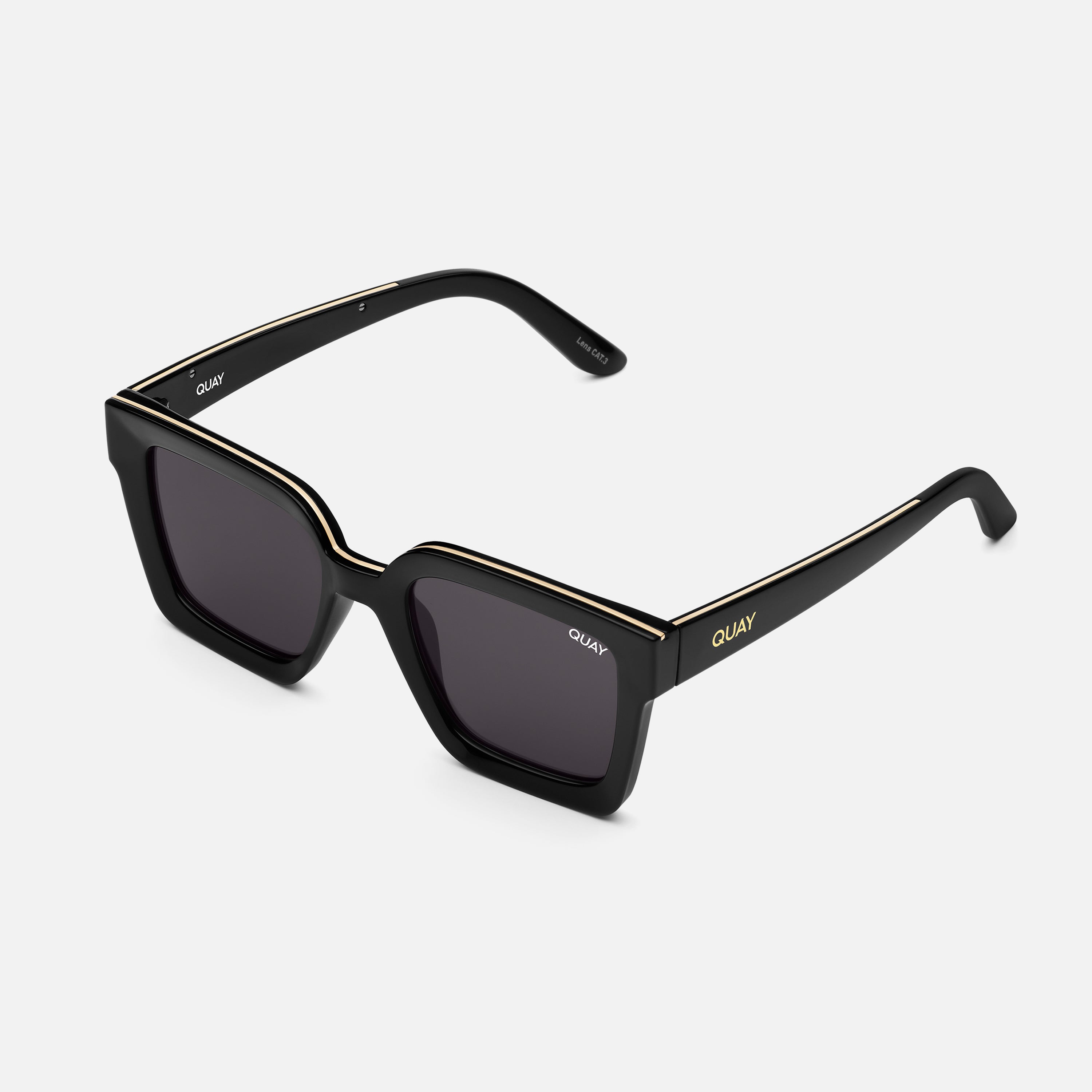 FOOL'S GOLD Square Sunglasses in Black & White