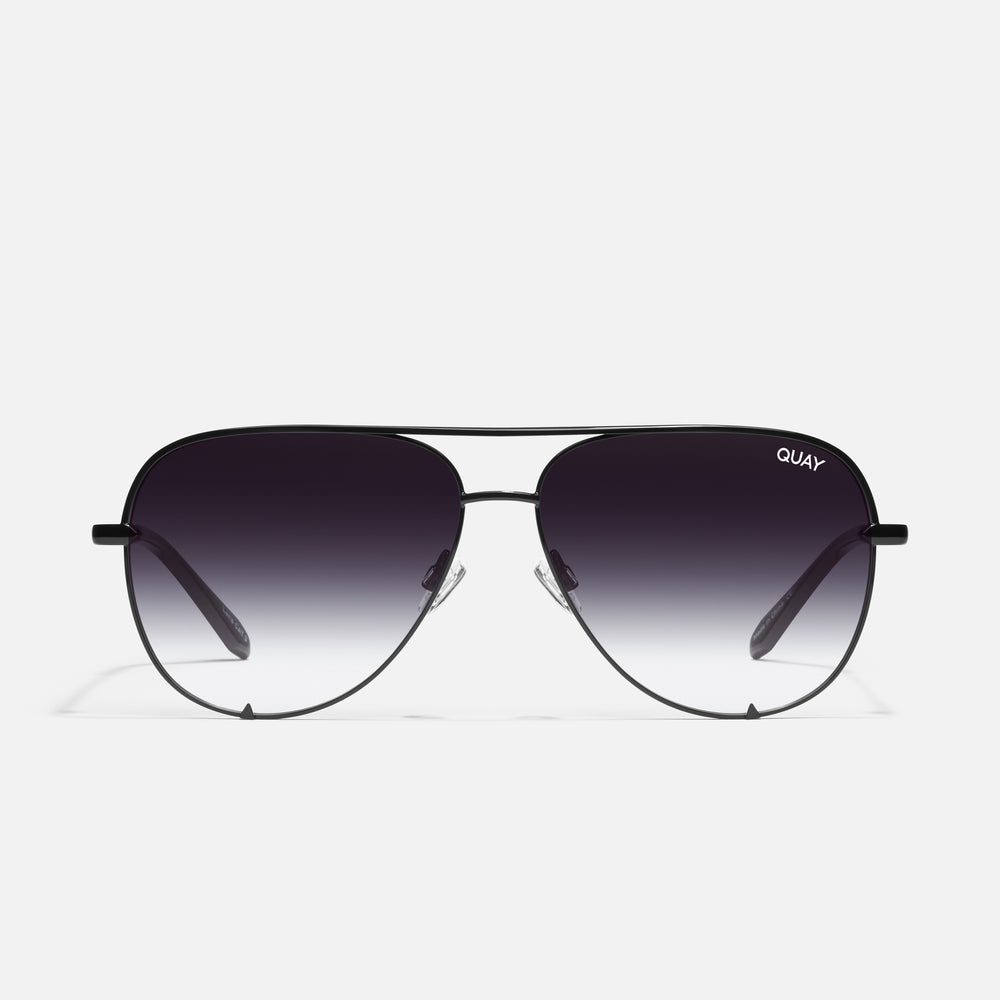 Quay Australia High Key Aviator Sunglasses - Black Fade