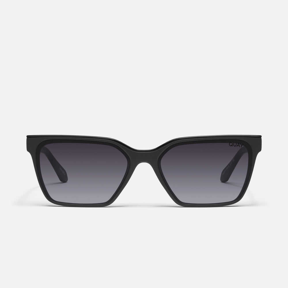 Quay Australia Top Shelf 40mm Gradient Small Square Sunglasses in Grey/Smoke