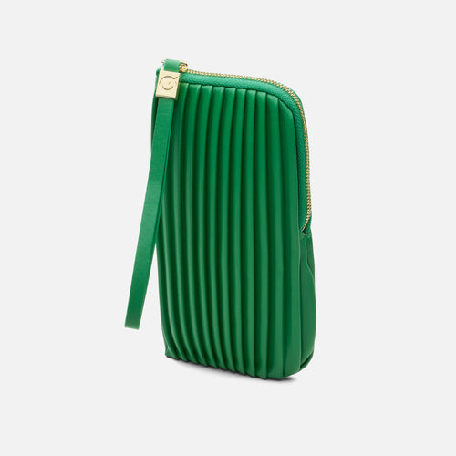 GREEN PLEATED/